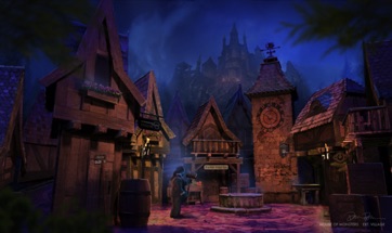 Village at Night Concept Art